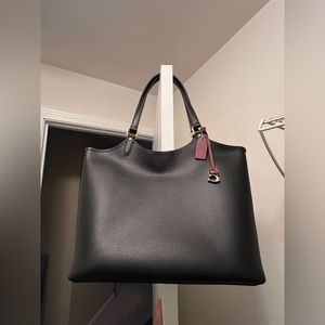 Coach New York Day tote in black pebbled leather